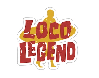Loco Legend sticker | Die-Cut Sticker, silhouette typography