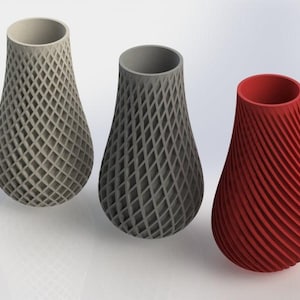 Vaas spiraal STL 3D-afdrukbestand, digitale download voor 3D-printen, woondecoratievaas voor bloemen en planten