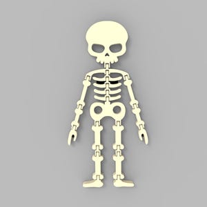 Movable Skeleton Flexi Print-in - STL file for 3D Printing 3D printer files