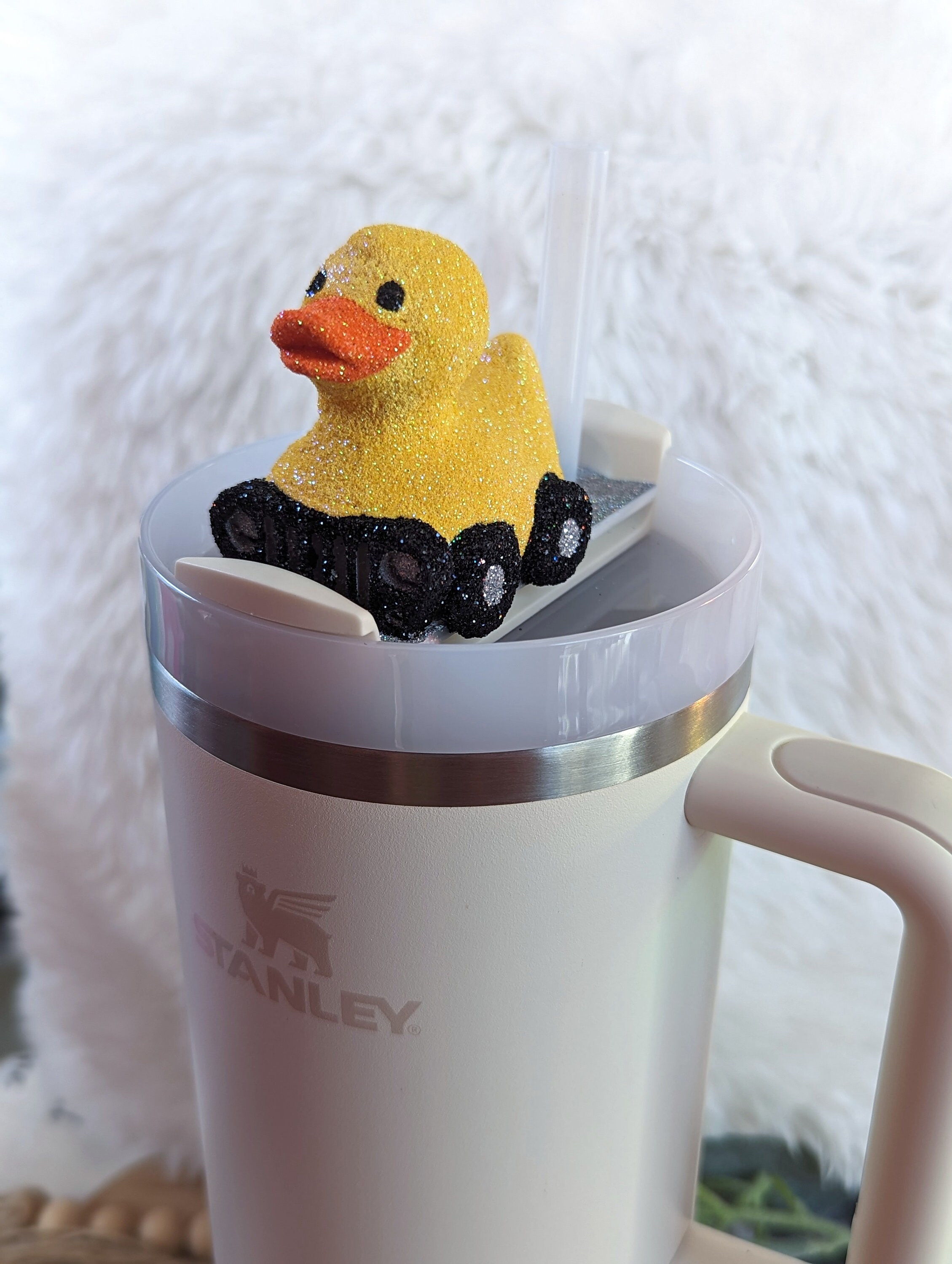 Duck Duck for Stanley Tumbler Lid Topper, Rubber Duck Topper Plate Tag,  Stanley Accessory, 40oz 30oz, 3D Printed Tumbler Top, Stanley Plate 