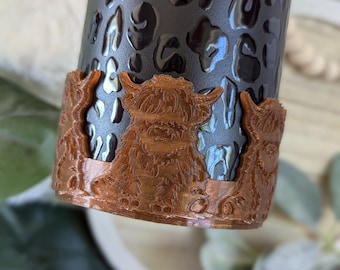 Highland Cow Tumbler Boot for Stanley, Tumbler Sleeve, 3D Printed, Protective Boot, Western Cowgirl Country, Bull Cow popular trendy