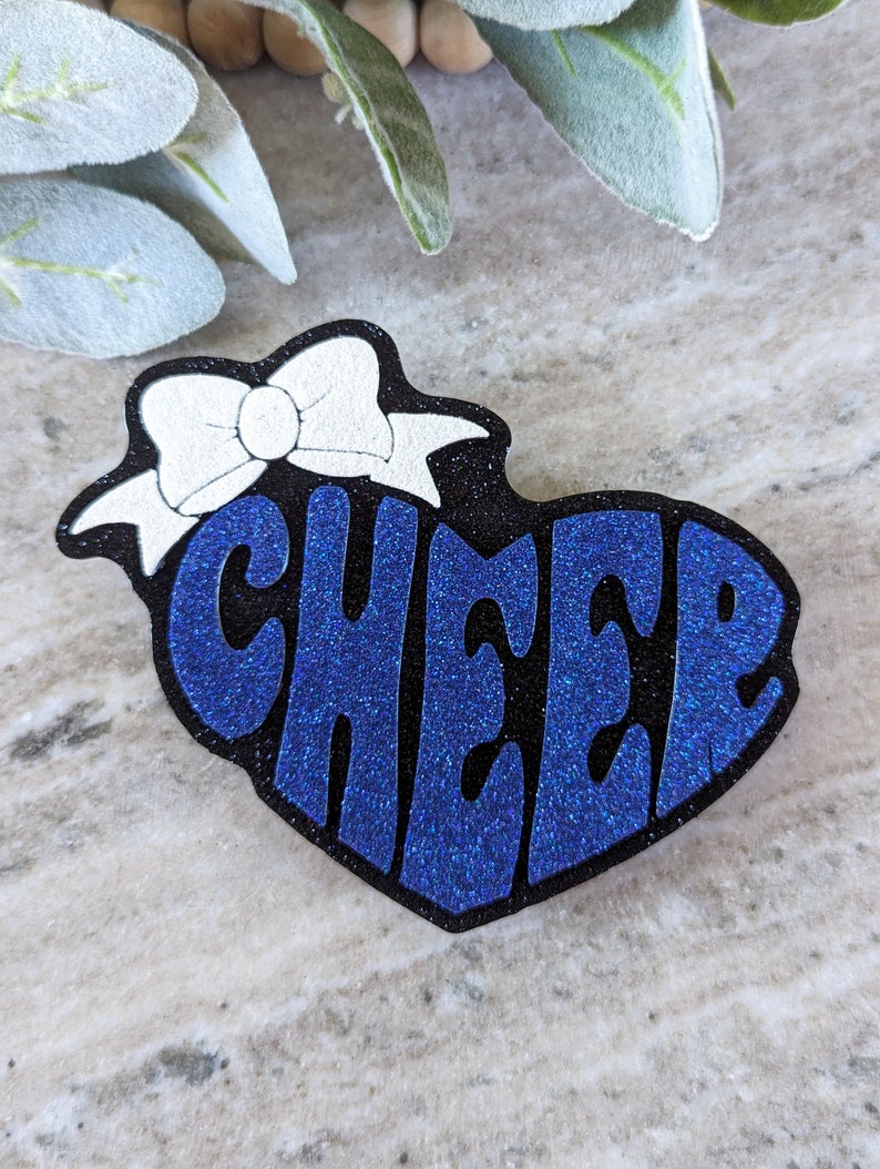 Cheer charm for Bogg Bag, Custom charm for bag, Made to order cheerleader bag charms, School cheer team bag charm, Cheer mom gift,3D printed image 6