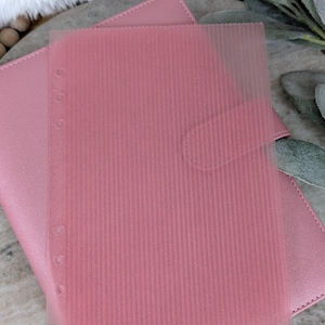 Fluted Dashboard Glitter Pink Frosted Design Decor for Planner Insert for A6 Personal A5 planner binders 3d Printed Clear Insert Dividers