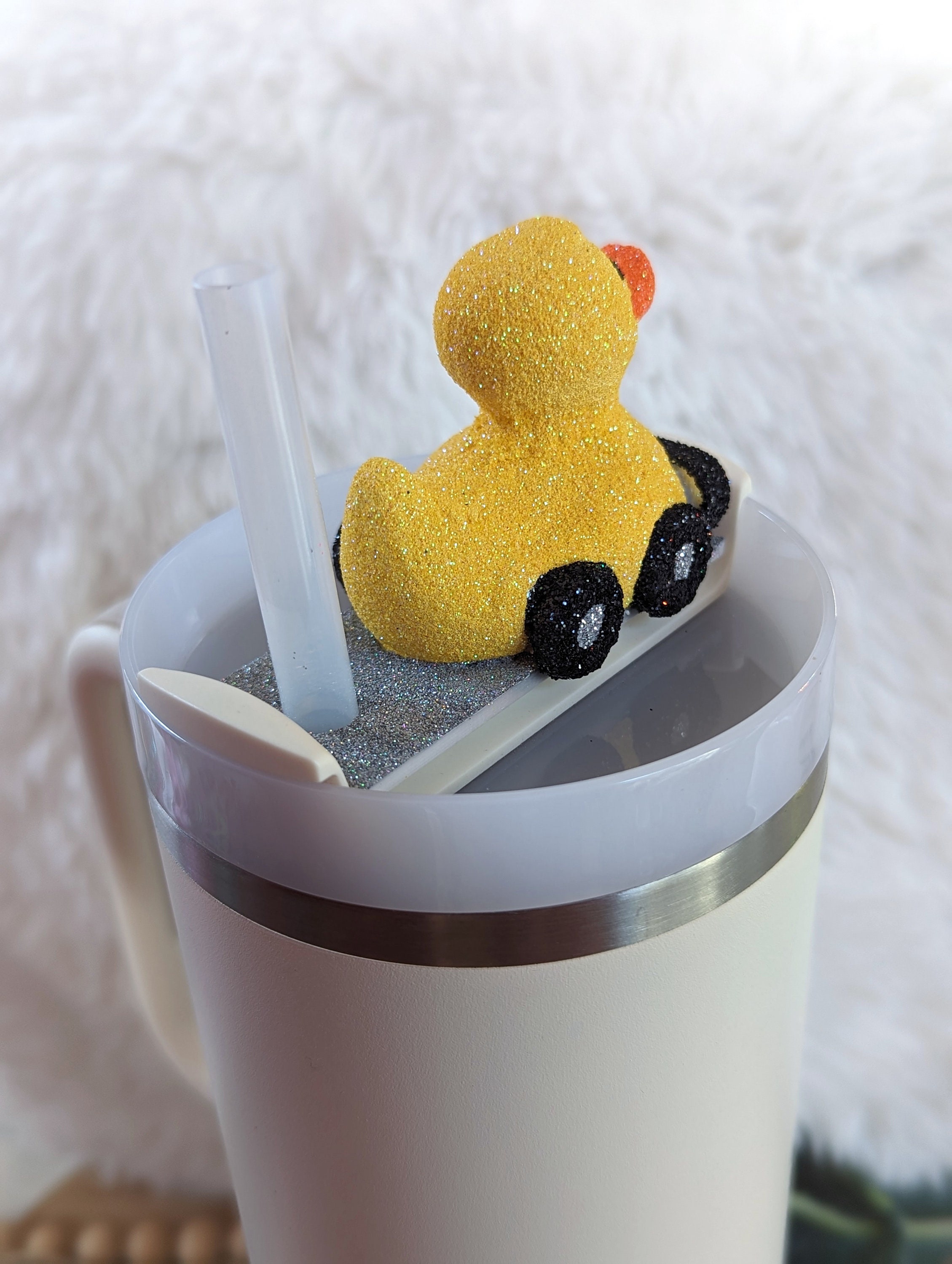 Duck Duck for Stanley Tumbler Lid Topper, Rubber Duck Topper Plate Tag,  Stanley Accessory, 40oz 30oz, 3D Printed Tumbler Top, Stanley Plate 