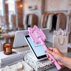 May include: A handmade wooden sign with the text "Welcome" in a playful font. The sign is painted white with a distressed finish, and features a decorative floral design in shades of pink and green. It measures approximately 12 inches wide.