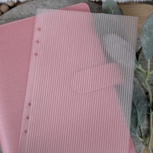 Fluted Dashboard Light Pink Frosted Design Decor for Planner Insert for A6 Personal A5 planner binders 3d Printed Clear Insert Dividers