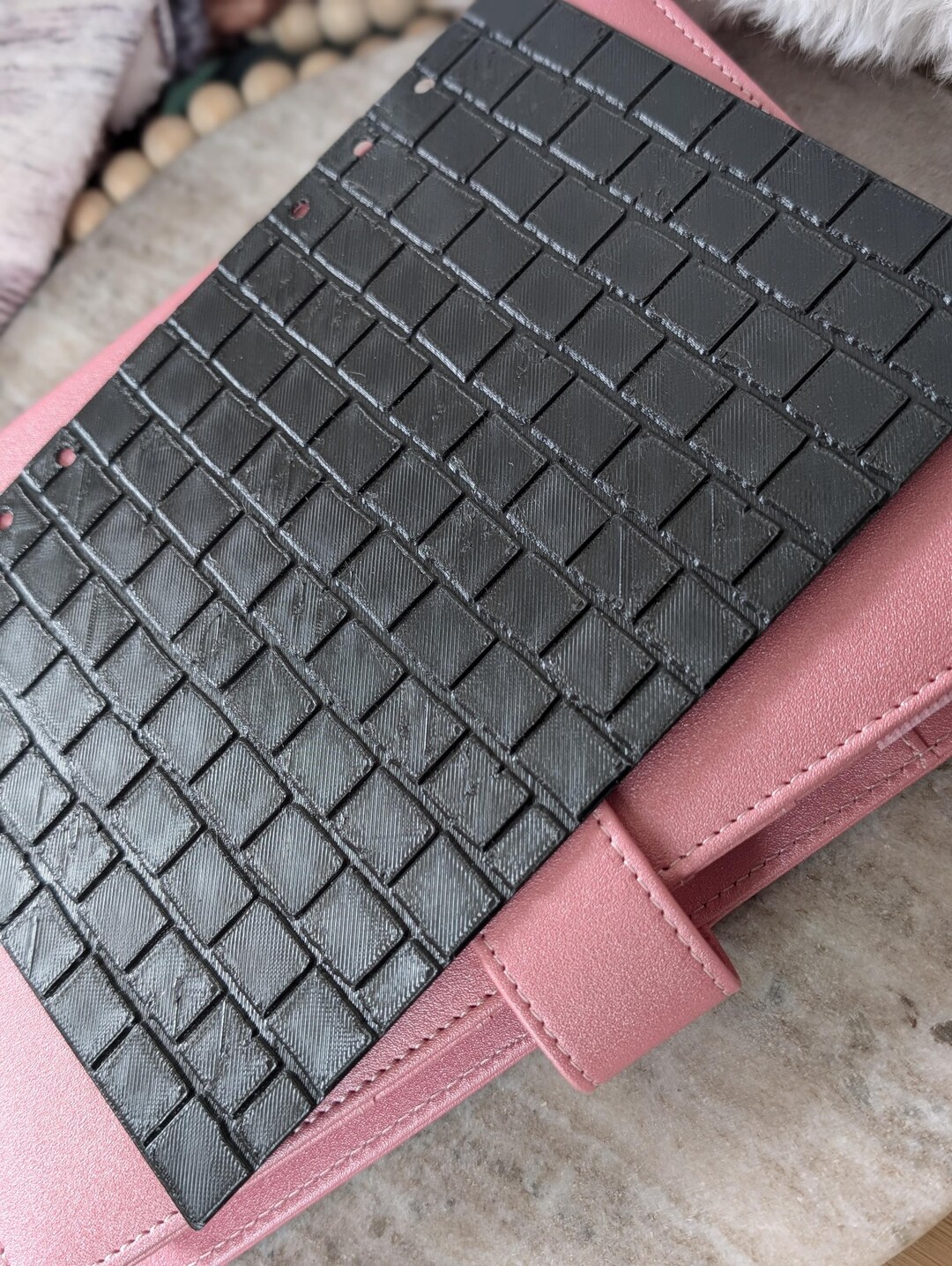 Black Brick Planner Dashboard Decorative Brick Stone Texture Design ...