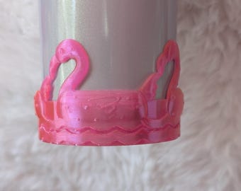 Flamingo Hibiscus Boot Hot Pink for Stanley Tumbler Accessories for Lid Topper Decor Cup Protective Sleeve,  Summer Floral Tropical Resort