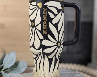 Wild Bloom Tumbler Boot or Bangle Protective Sleeve 3D Printed Stanley Decor Accessories Spring Floral Flowers