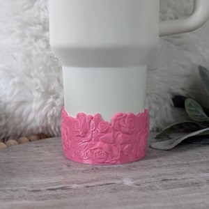 Rose Tumbler Boot, Tumbler Sleeve Protective 3D Printed Stanley Love Shack Fancy Rose Decor Accessories Pink Rose