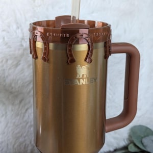 Horseshoe Bangle OR Boot for Stanley Tumbler Accessories for Lid Topper Decor Cup Protective Sleeve, Country Western Bling
