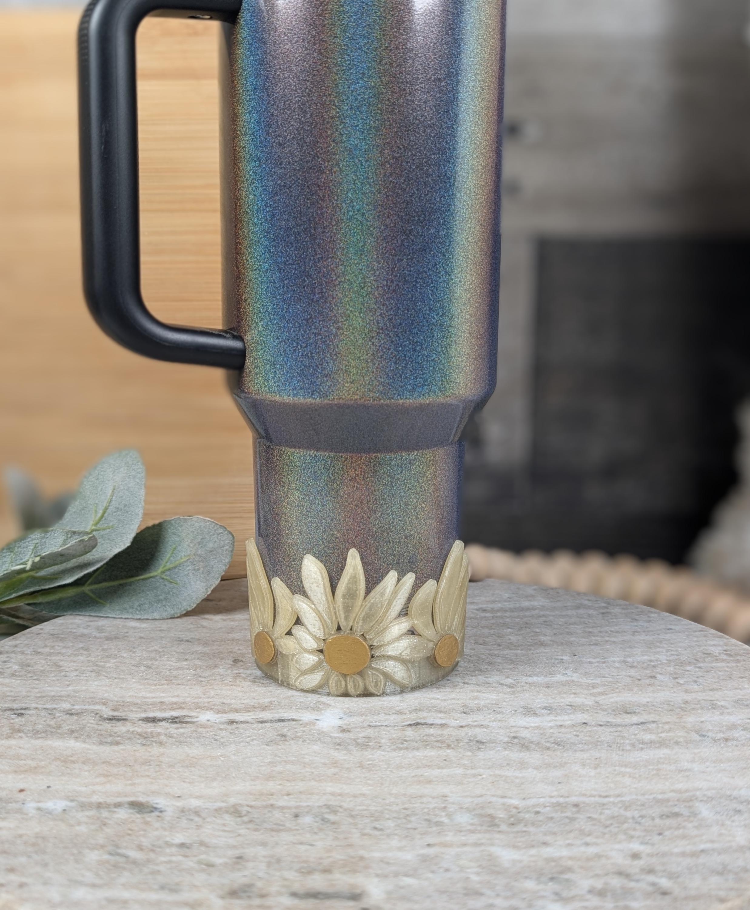 Wild Bloom Tumbler Boot or Bangle Protective Sleeve 3D Printed