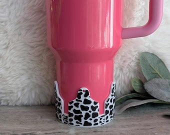 Cow Print Tumbler Boot for Stanley, 3D Printed Protective Sleeve