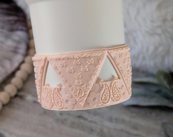 Bandana Banner Handkerchief Tumbler Boot, Western Cowgirl Tumbler Sleeve Protective 3D Printed Stanley Blue Corn Paisley Decor Accessories