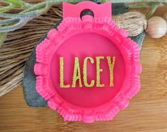 Hot Pink Neon Crown Lid plate for Stanley Tumbler Lid Topper, Personalized Name Stanley Accessories, 3D printed tumbler, Gift for mom sister