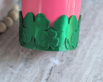 Shamrock Four Leaf Clover Tumbler Boot, Stanley, Emerald Sleeve for Tumbler, Tumbler Boot Sleeve, 3D Printed Protective boot for Stanley Cup
