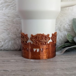 Highland Cow Cute Peek a Boo Tumbler Boot for Stanley Sleeve, 3D Printed, Protective Boot, Western Cowgirl Country, Bull Cow Caramel Brown