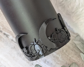 3D Printed Crescent Moon & Pumpkins Tumbler Boot - Halloween Decor
