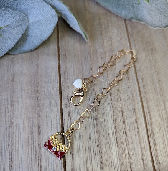 Stanley Tumbler Cup Red Handbag Charms, Handle Dangle Charm, Gold Heart  Chain Heart Accent, Stanley Accessory Bag, Stanley Cup Charm Dangle 