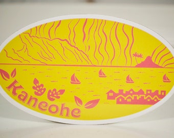 Kaneohe 4" Magnet, Kaneohe Town, Kaneohe Magnet, Kaneohe Hi, Kaneohe, Hawaiian Magnet, Hawaii Magnet, Locals Only Magnet