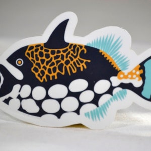 Clown Triggerfish 3&quot; Sticker, Triggerfish Sticker, Reef Fish Sticker, Reef Fish