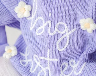 Große Schwester Pullover, Kleinkind Pullover, Sibling Reveal Outfit, Schwangerschaftansage Shirt, große Schwester Bruder kleiner Schwester Bruder,Big Cousin