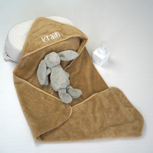 Baby Hooded Towel with Embroidered Name, personalized towel for baby and child, Newborn bath towel, baptism gift, Baby shower Gift,
