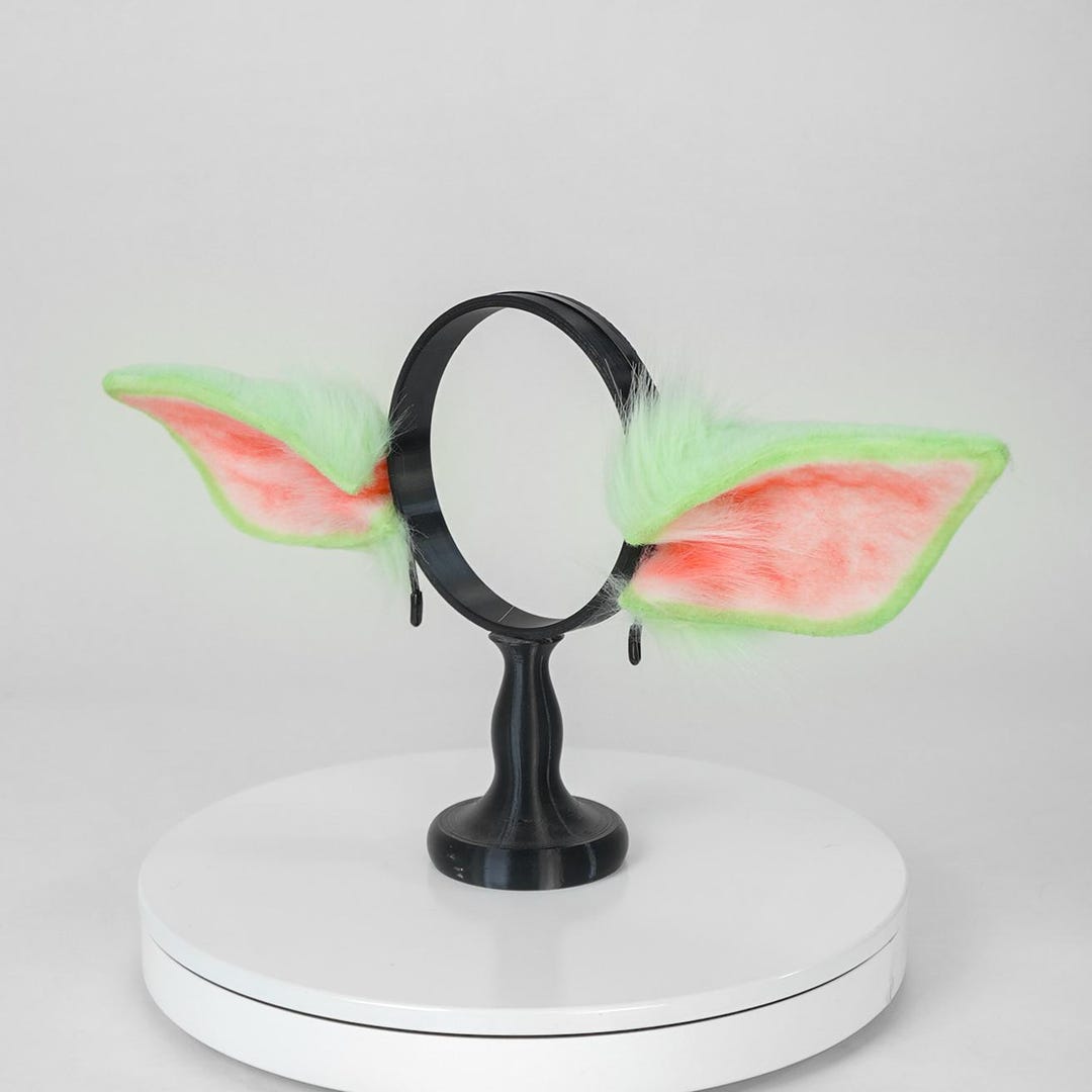 Star Wars Inspired Furry Ears Headband for Adults, Yoda Style Green ...