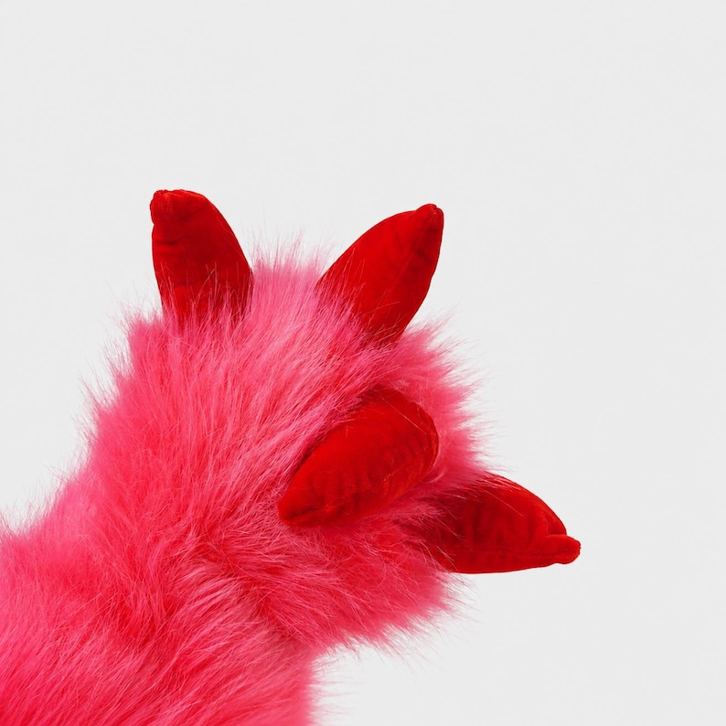 Rękawice Scraps Paw Dandys World Fursuit Hands Salmon Pink Cat Paws Magenta Claws Roblox Cosplay zdjęcie 7