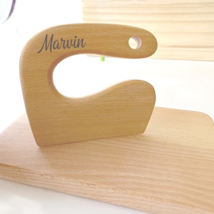 Safe children&#39;s knife,Personalized Montessori knife with Name, Wood knife engraved with name, children&#39;s knife, children&#39;s Educational Toys
