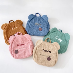 Toddler Backpack-Custom Kids Backpack with Name-Personalized Child Bookbag for School-Bear modeling schoolbag, Back to school gift