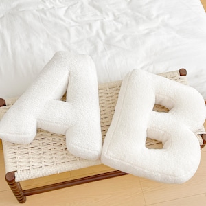 Personalized Alphabet Pillow Gift - Handmade Corduroy Letter, Custom Initial Cushion, Nursery Decor, Birthday Present, Pillow letter