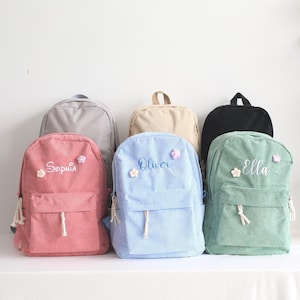 Personalisierte Kinder Cord Rucksack, Kindergarten Rucksack, Kleinkind Rucksack, Kinder Schultasche, Monogramm Kleinkind Rucksäcke, Erster Schultag