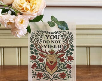 You Do Not Yield Acrylic Book Vase, Throne of Glass Decor, Aelin Galathynius Vase, Maasverse Fantasy, Bookish Gift, Book Nook Decor