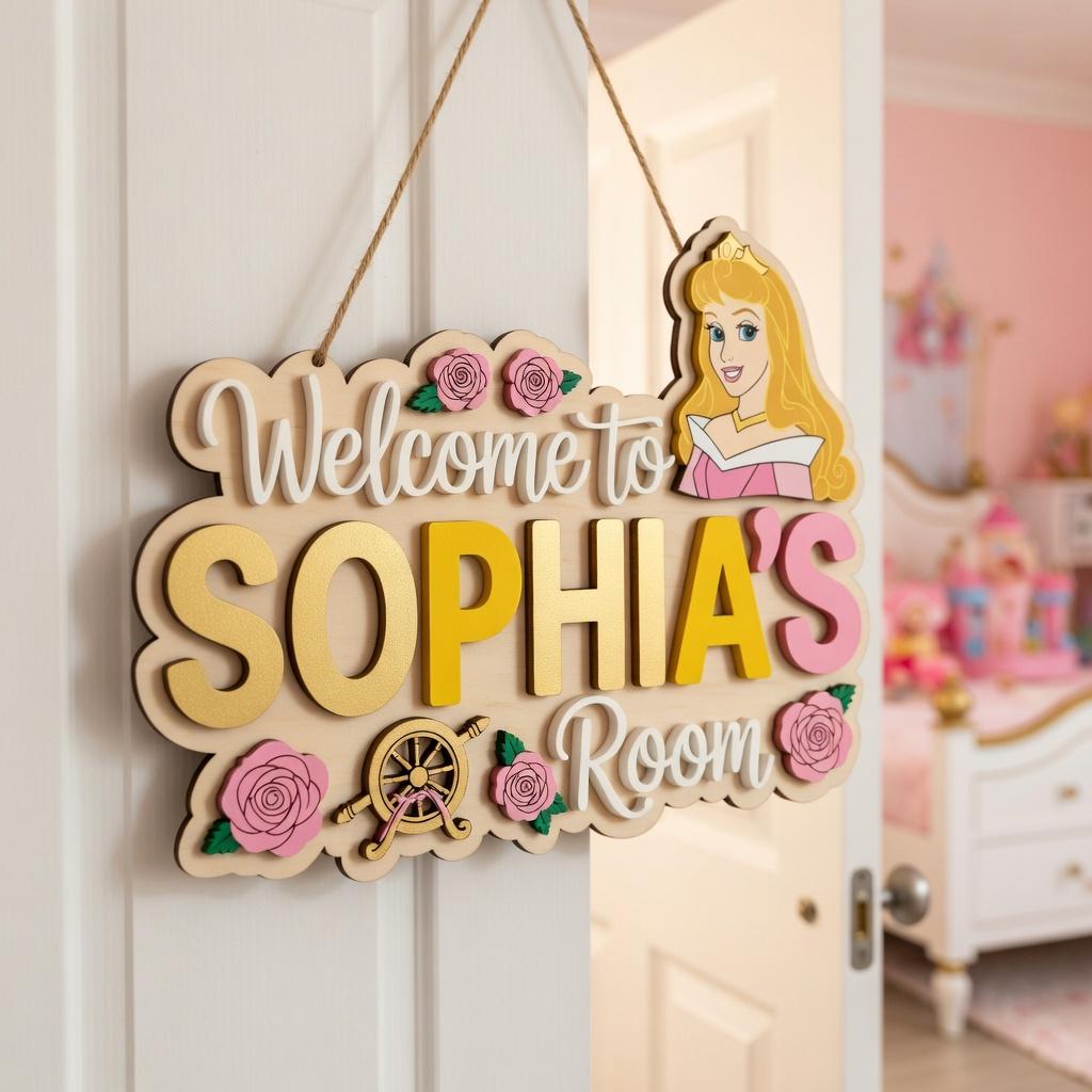 Princess Room Loading Sign Personalized Princess Room Sign, Custom Name Door Hanger, Disney Door ...