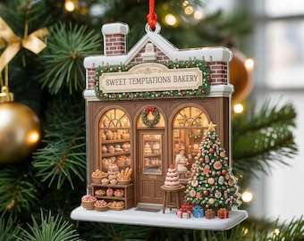 Custom Bakery Shop Ornament, Personalized Bakery Ornament, Baker Gift, Pastry Chef Christmas Keepsake 2025