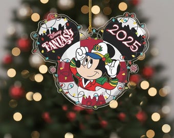 Personalized Disney Cruise Ornament 2025, Minnie Cruise Christmas Ornament, Disney Cruise Line Ornament, Disney Family Vacation Keepsake
