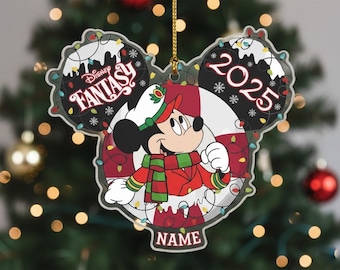 Personalized Disney Cruise Ornament 2025, Mickey Captain Christmas Ornament, Disney Cruise Line Ornament, Disney Family Vacation Keepsake