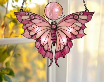Butterfly Suncatcher, Butterfly Acrylic Ornament, Luna Moth Wings House Warming Gift