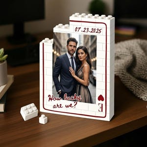 Custom Couple Playing Card Puzzle Blocks, Custom Photo Building Block, Valentines Day Gifts For Him, Anniversary Gifts, Couple Home Decor