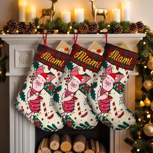 Personalized Piglet Winnie the Pooh Stocking, Disney Christmas Stocking, Stocking With Name, Christmas Decoration, Christmas Piglet