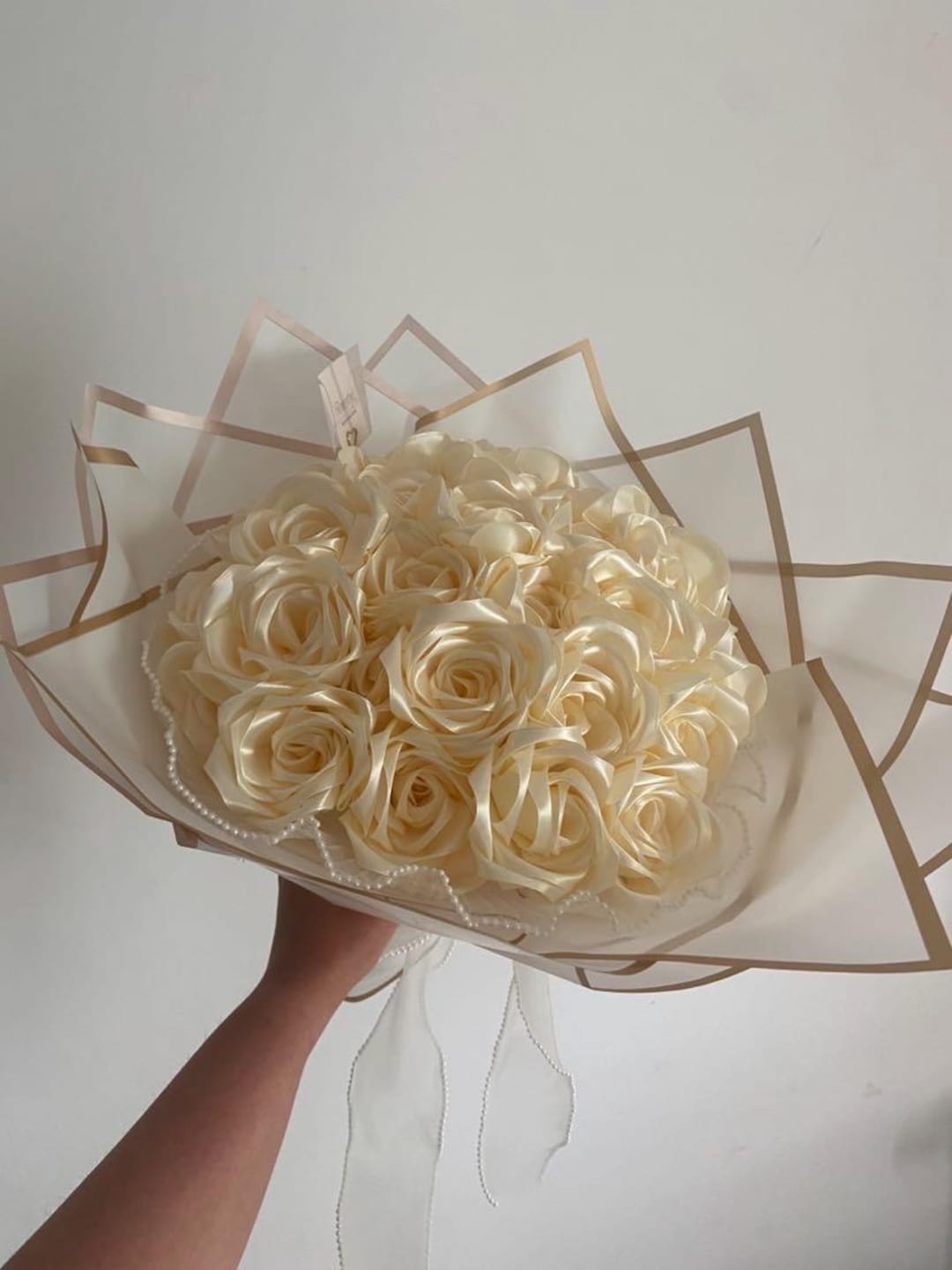 Bouquet of Beige Roses - Etsy