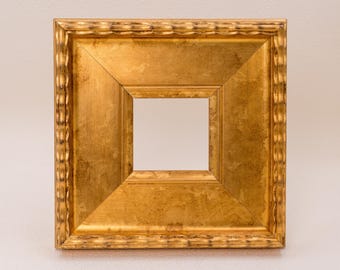 Regency Scalloped Gold Picture Frame, Wide Border Antiqued Gold Frame, Custom Gold Gilt Frame for Photos, Oil Paintings & Artworks