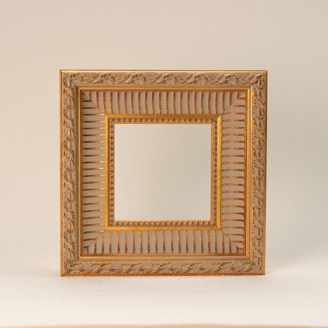 Ornate Gold Picture Frame, Antique Style Gilded Finish, Square Vintage ...