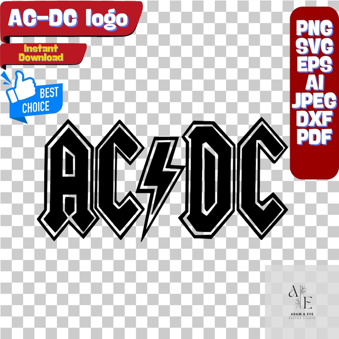 AC-DC Logo Svg, Rock Band Logo Svg, Ac-dc Png, Ac-dc Cricut File, Ac-dc ...