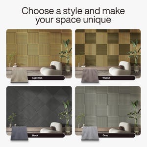 3D Slat Acoustic Wall Panels – Easy DIY Installation, Sound‑Absorbing Wood Decor