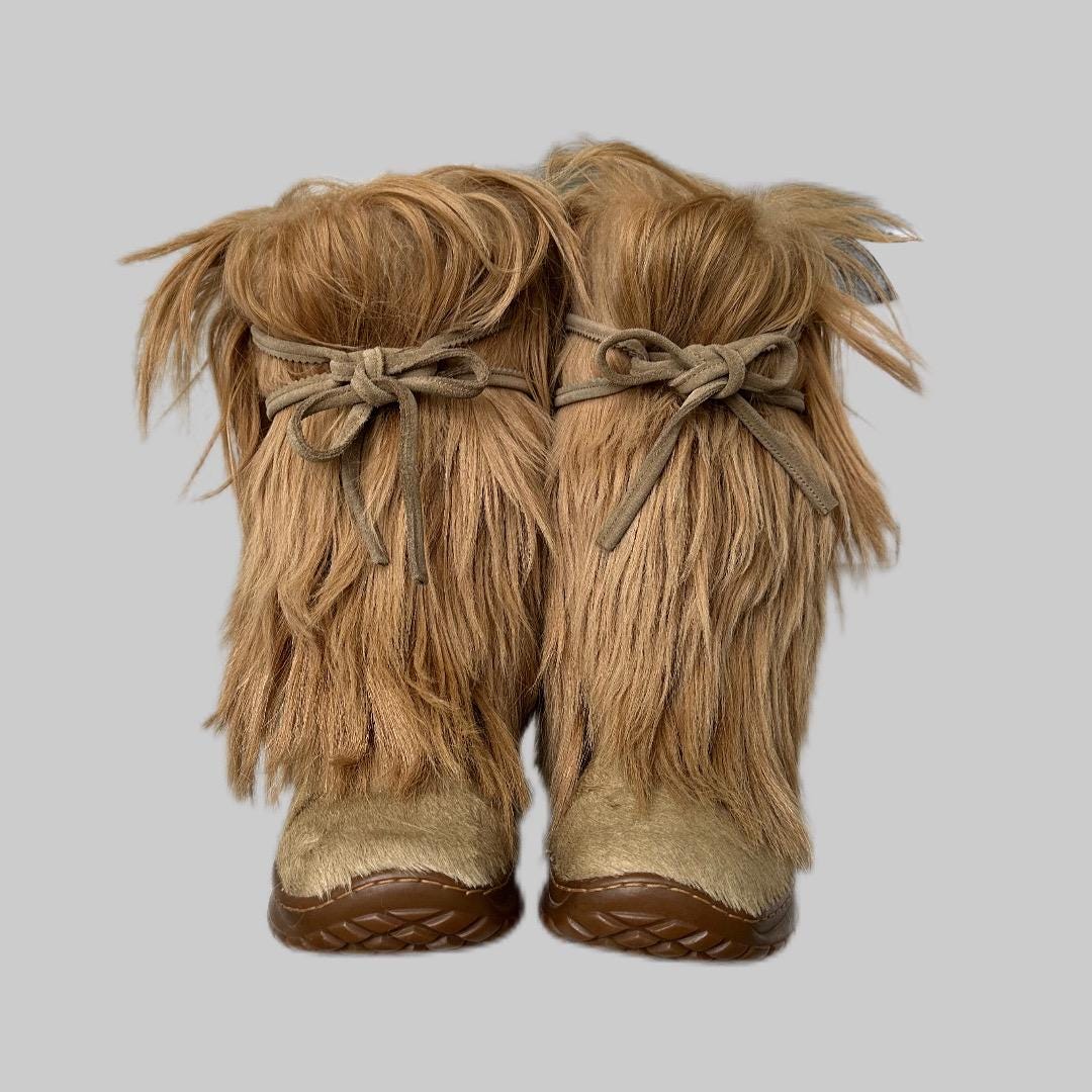 YELLO ファーブーツMOU FAUX FUR BOOTS S