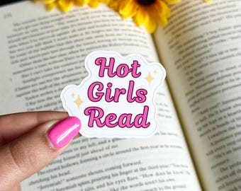 Hot Girls Read Sticker | Sticker | Cadeau voor lezers | Boekachtig