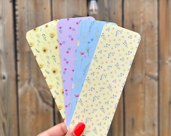 Blumen Lesezeichen Set | Niedliche Lesezeichen, Geschenk für Leser, Bücherwurm Geschenke, Girly Lesezeichen
