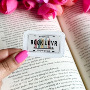 Book Lovr License Plate Sticker | Sticker | Gift for Readers | Bookish